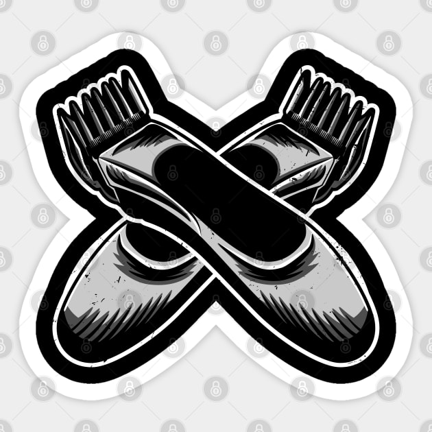 Barber Groom Razer Grooming Gift Sticker by Shirtbubble